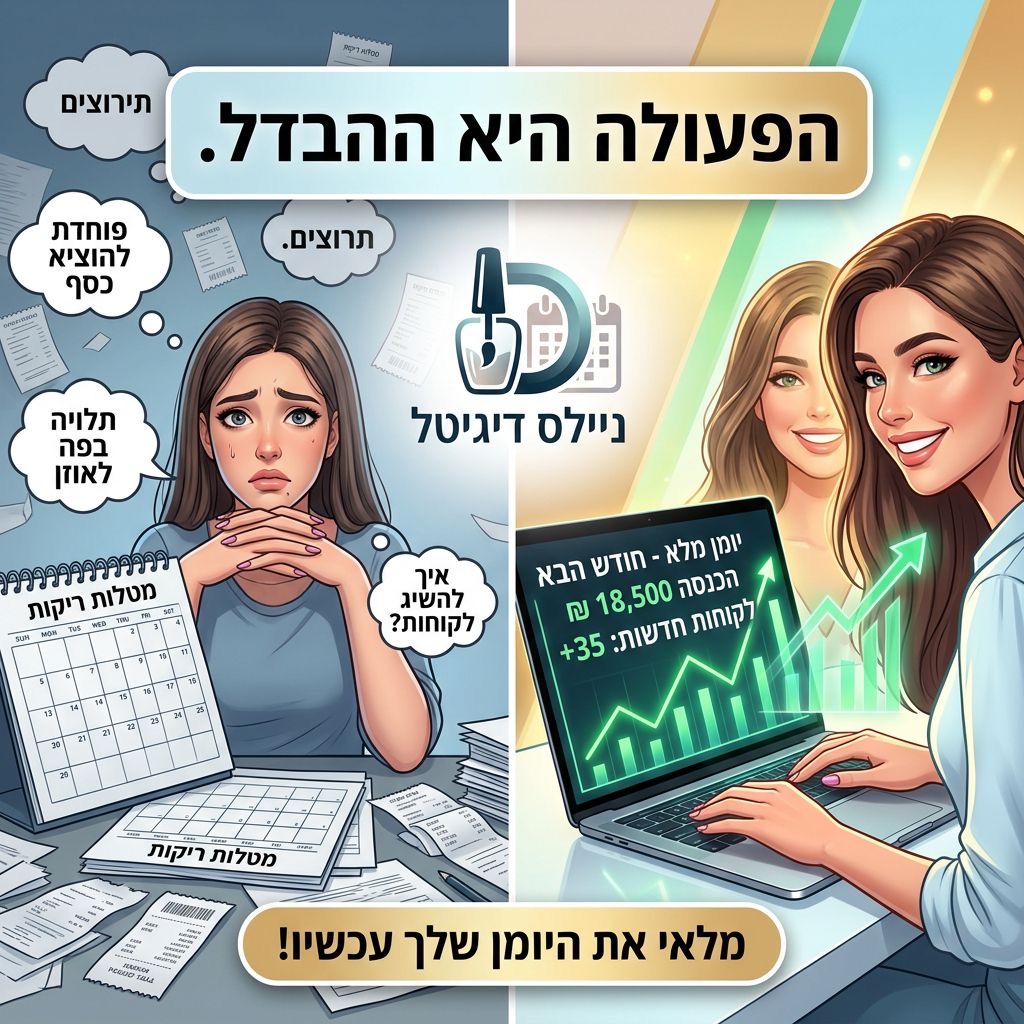שני צדדים של אותו מקצוע: יומן ריק ותירוצים מצד אחד, יומן מלא והכנסה גדלה מהצד השני